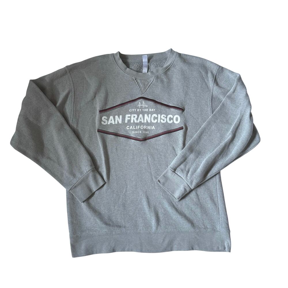 Gray crew Neck Retro San Francisco Sweatshirt M
